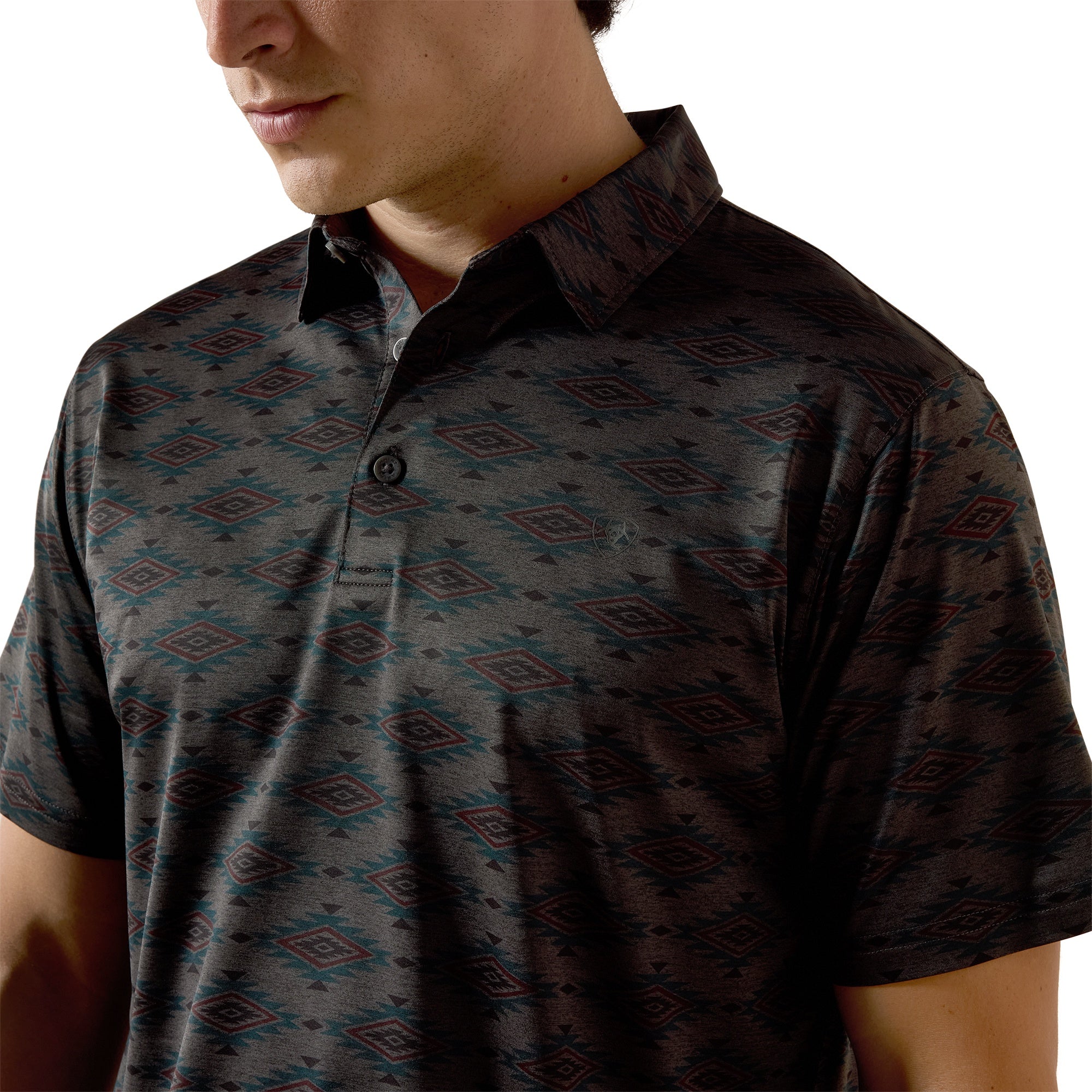 Ariat Men All Over Print Heathered Classic Fit Polo Shirt 10076065