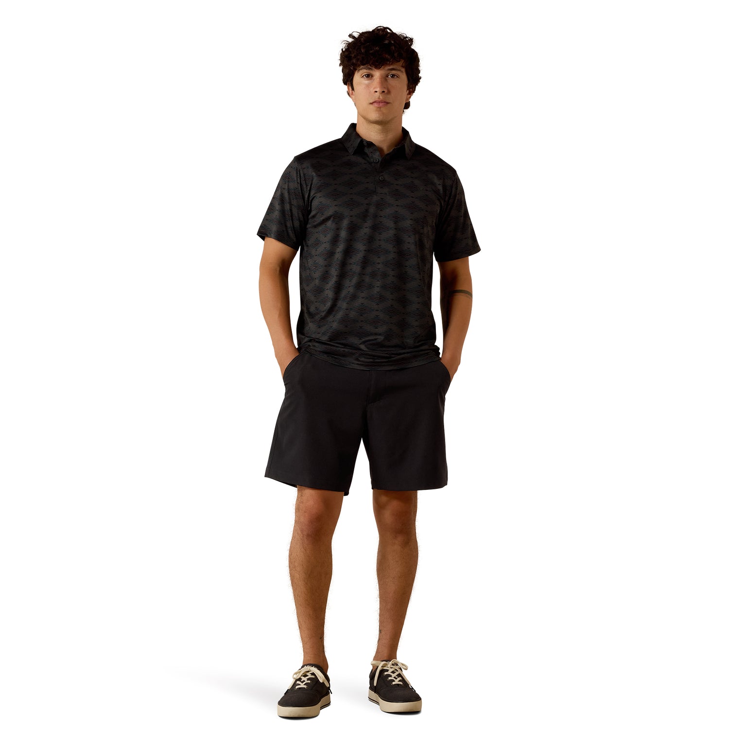 Ariat Men All Over Print Heathered Classic Fit Polo Shirt 10076065