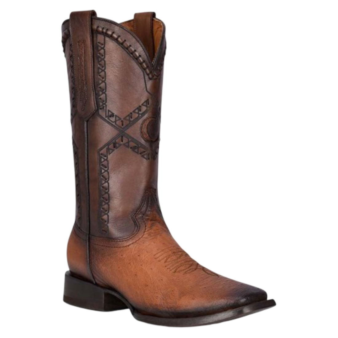 Cuadra Men Smooth Ostrich Square Toe Boot 3Z01AB Flame Miel