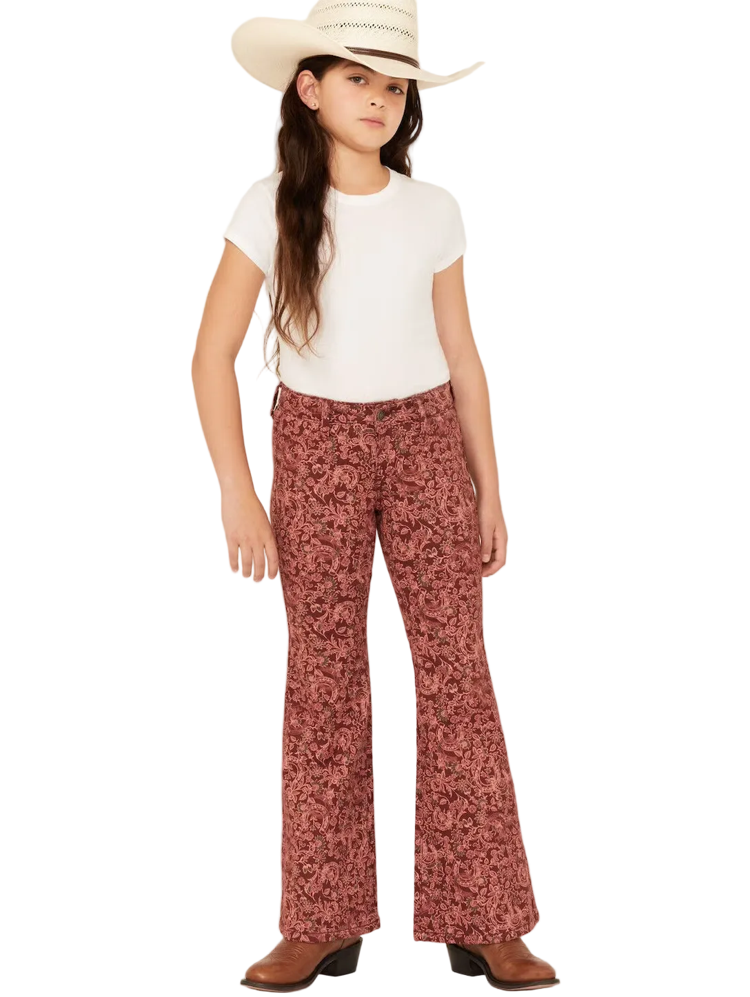 Rock &amp; Roll Kids Horseshoe Print Flare Jeans BG6PD04751