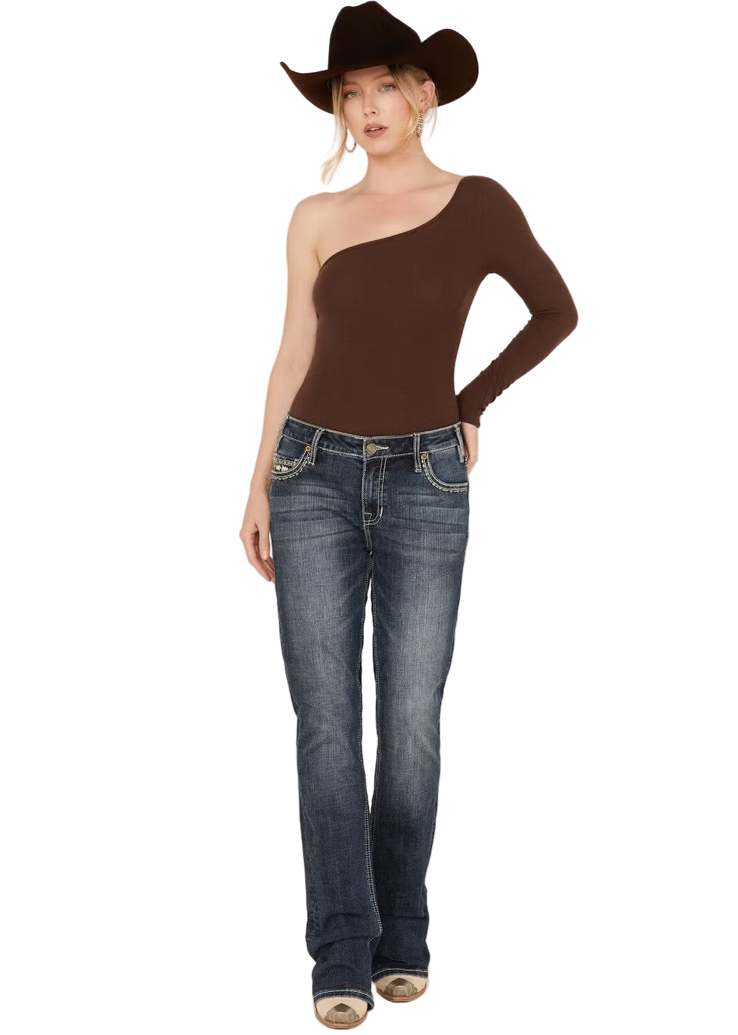 Rock &amp; Roll Women Longhorn Mid Rise Bootcut Jeans BW4MD02968