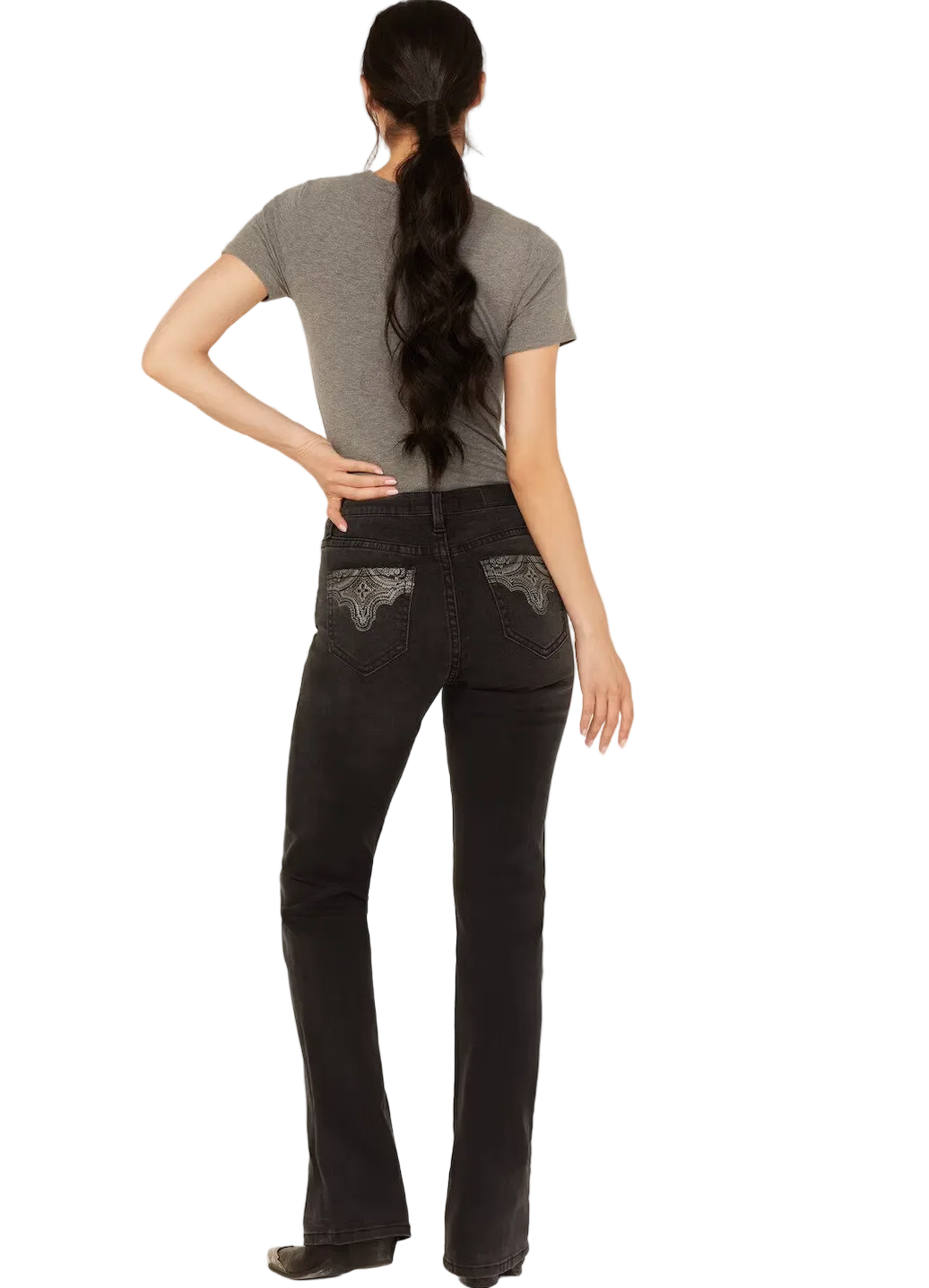 Rock &amp; Roll Women Mid RIse Stretch Bootcut Jeans BW4MD02342