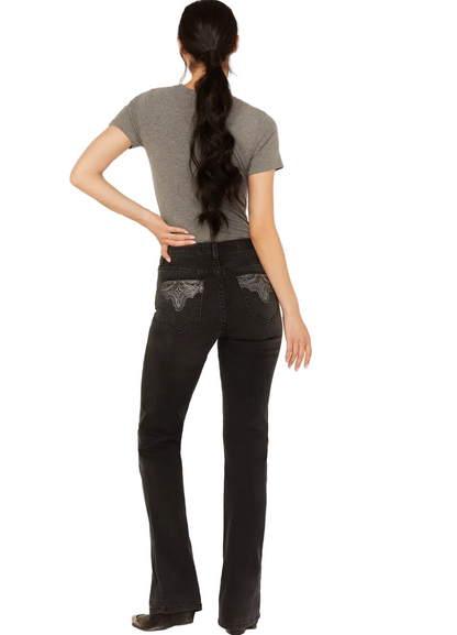 Rock &amp; Roll Women Mid RIse Stretch Bootcut Jeans BW4MD02342