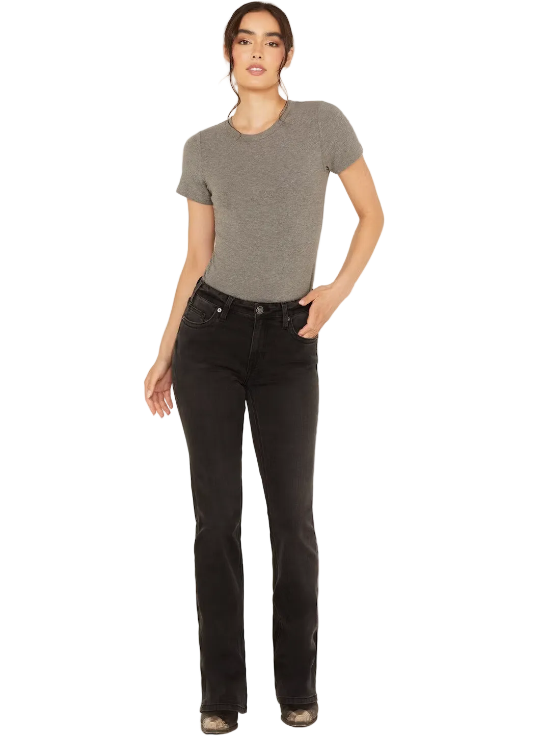 Rock &amp; Roll Women Mid RIse Stretch Bootcut Jeans BW4MD02342