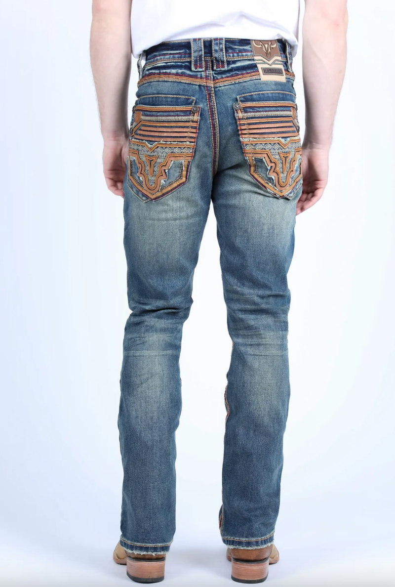 Platini Men Holt Diamond Trim Bootcut Jean PHD9716