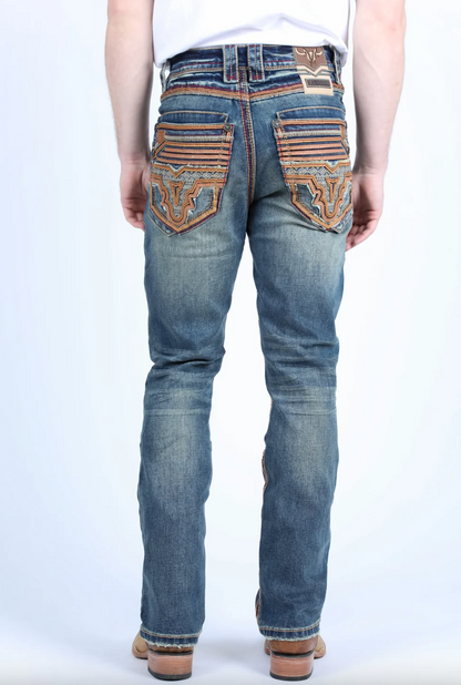 Platini Men Holt Diamond Trim Bootcut Jean PHD9716