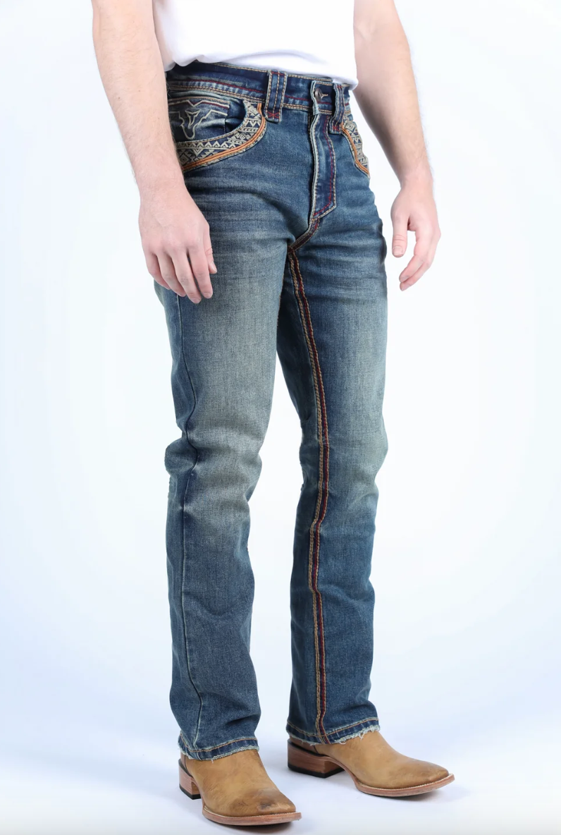 Platini Men Holt Diamond Trim Bootcut Jean PHD9716