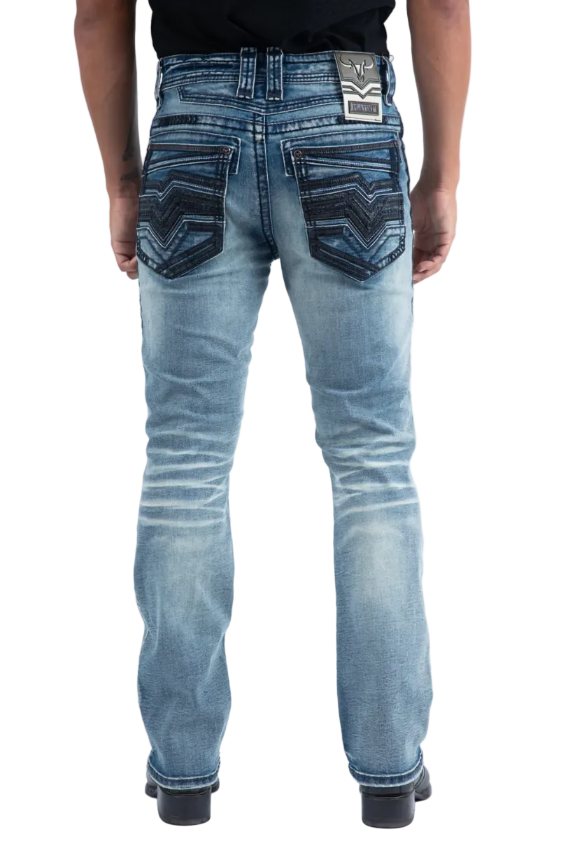 Platini Men Holt Distressed Bootcut Jean PHD11110
