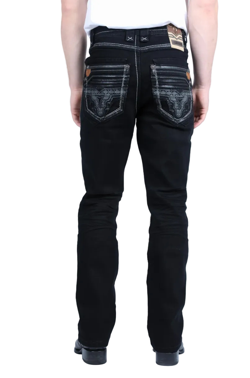 Platini Men Holt Aztec Flap Bootcut Jean PHD9725