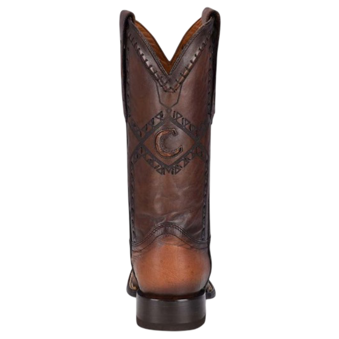 Cuadra Men Smooth Ostrich Square Toe Boot 3Z01AB Flame Miel