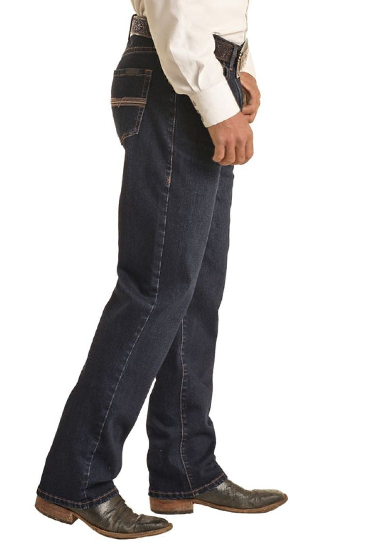 Rock &amp; Roll Men Cowboy Vintage 46 Stackable Bootcut Jeans VMTBD03711