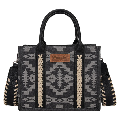 Wrangler WMN Laser Cut Southwestern Small Tote Bag WG2212-8120BK Wrangler WMN Laser Cut Southwestern Small Tote Bag WG2212-8120BK
