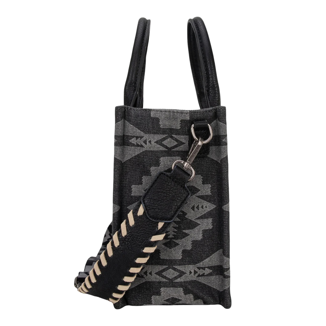 Wrangler WMN Laser Cut Southwestern Small Tote Bag WG2212-8120BK