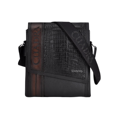 Cuadra Caiman Men Embroidery Bag BOC03FL Black