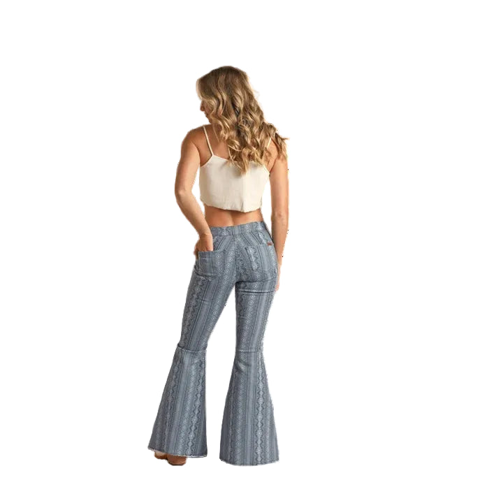 Rock &amp; Roll Women Aztec High Rise Bell Bottom Jeans RRWD7PR0RV