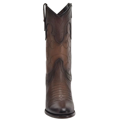 Cuadra Women Brown Embroidery &amp; Studs Boots 4V00RS