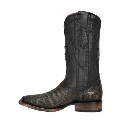 Cuadra MN Caiman Square Toe Boot 3Z2LFY Atlantis Black