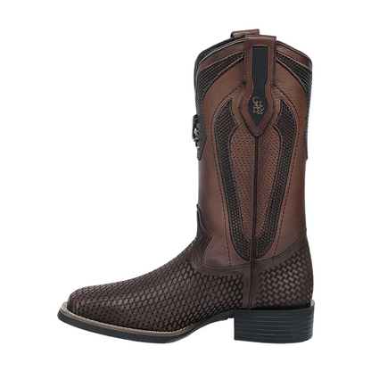 Cuadra MN Western Rodeo Bovine Cowhide Square Toe Boot 3Z2URS Honey