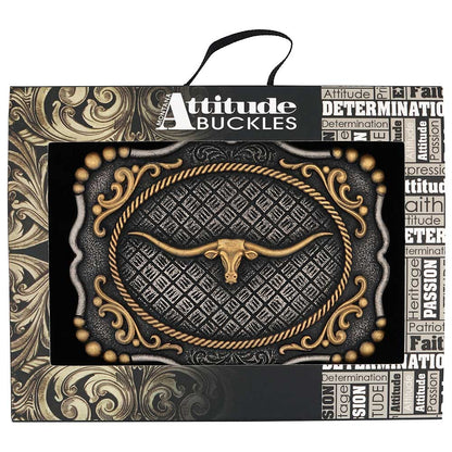 Attitude Framed Longhorn Attitude Buckle A1003P