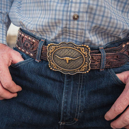 Attitude Framed Longhorn Attitude Buckle A1003P