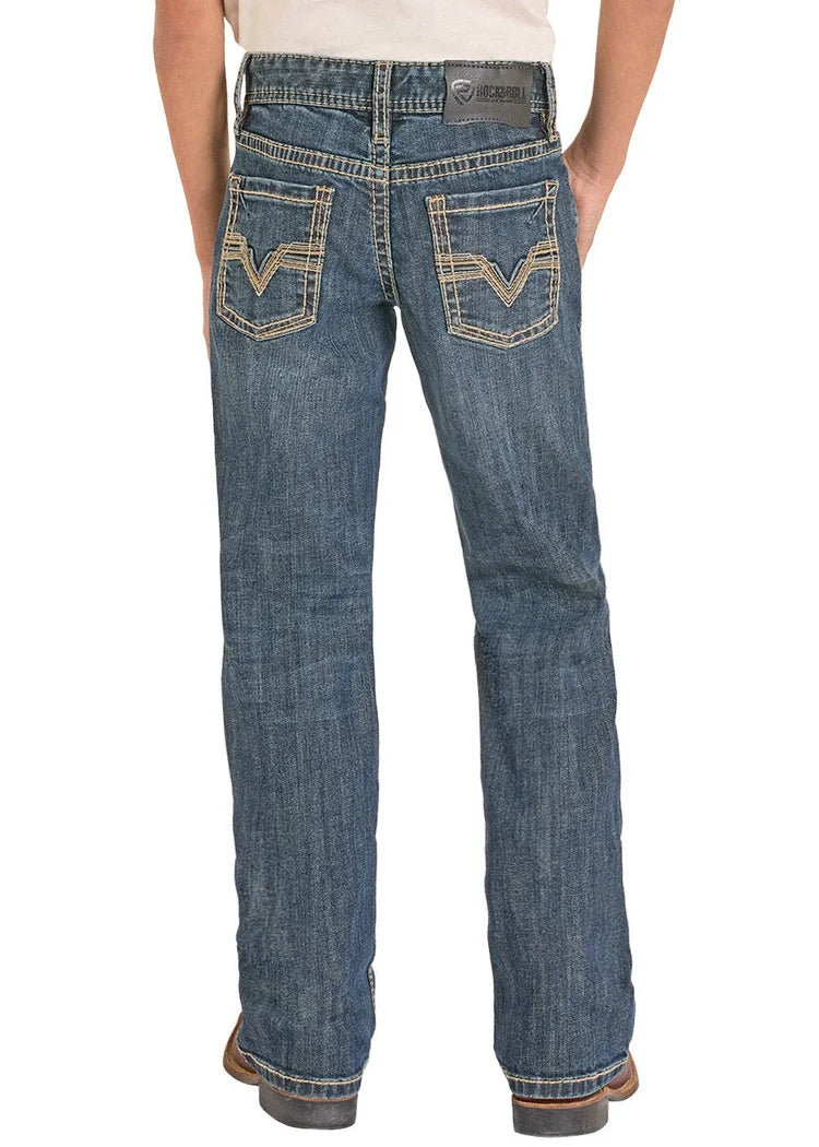 Rock &amp; Roll Kids Regular Fit Straight Rope Pocket Bootcut Jeans BB0BD08623