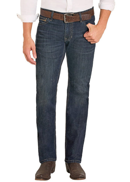 Rock &amp; Roll Men Straight Ladder EMB Revolver Jeans BM1RD08019