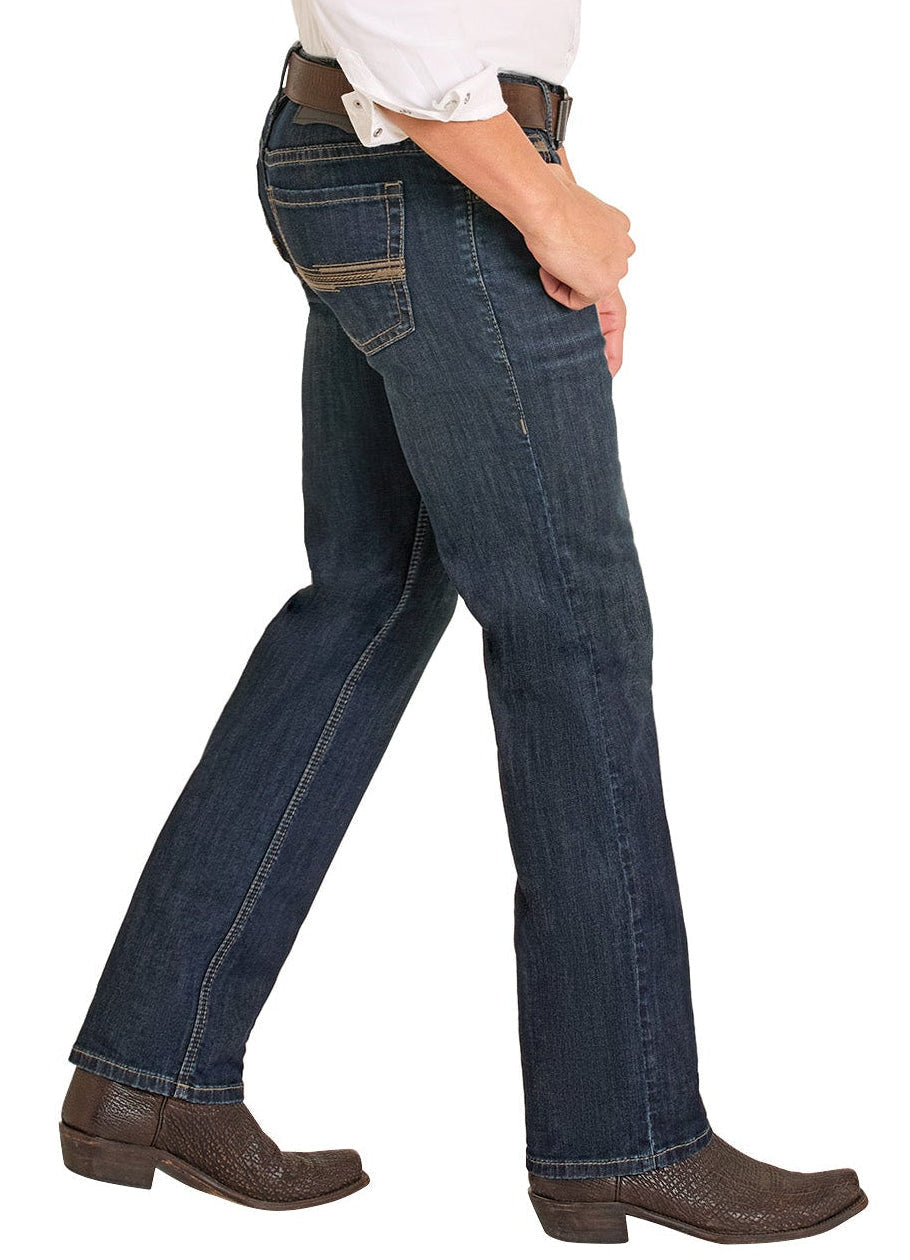 Rock &amp; Roll Men Straight Ladder EMB Revolver Jeans BM1RD08019