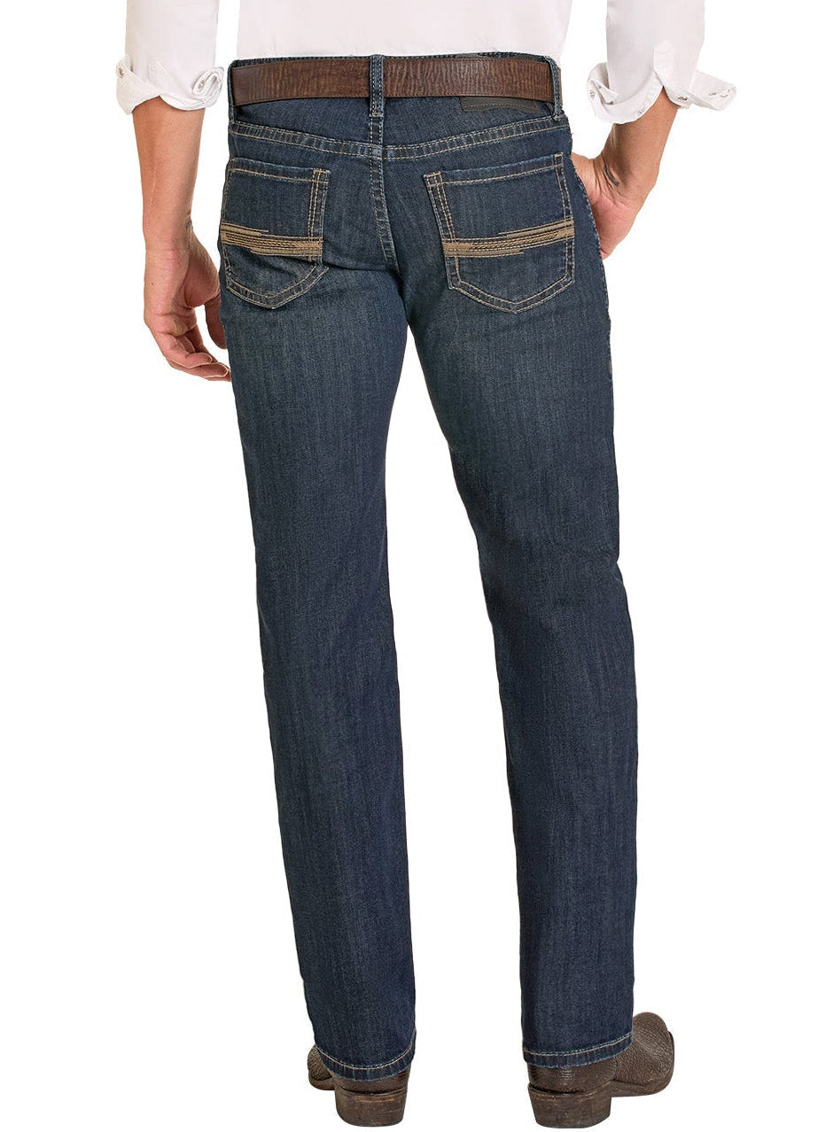 Rock &amp; Roll Men Straight Ladder EMB Revolver Jeans BM1RD08019