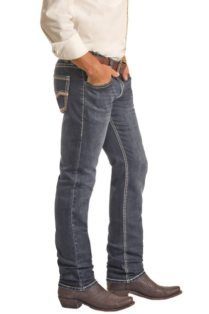 Rock &amp; Roll Men Denim Rifle Skinny Jeans BM2MD02482