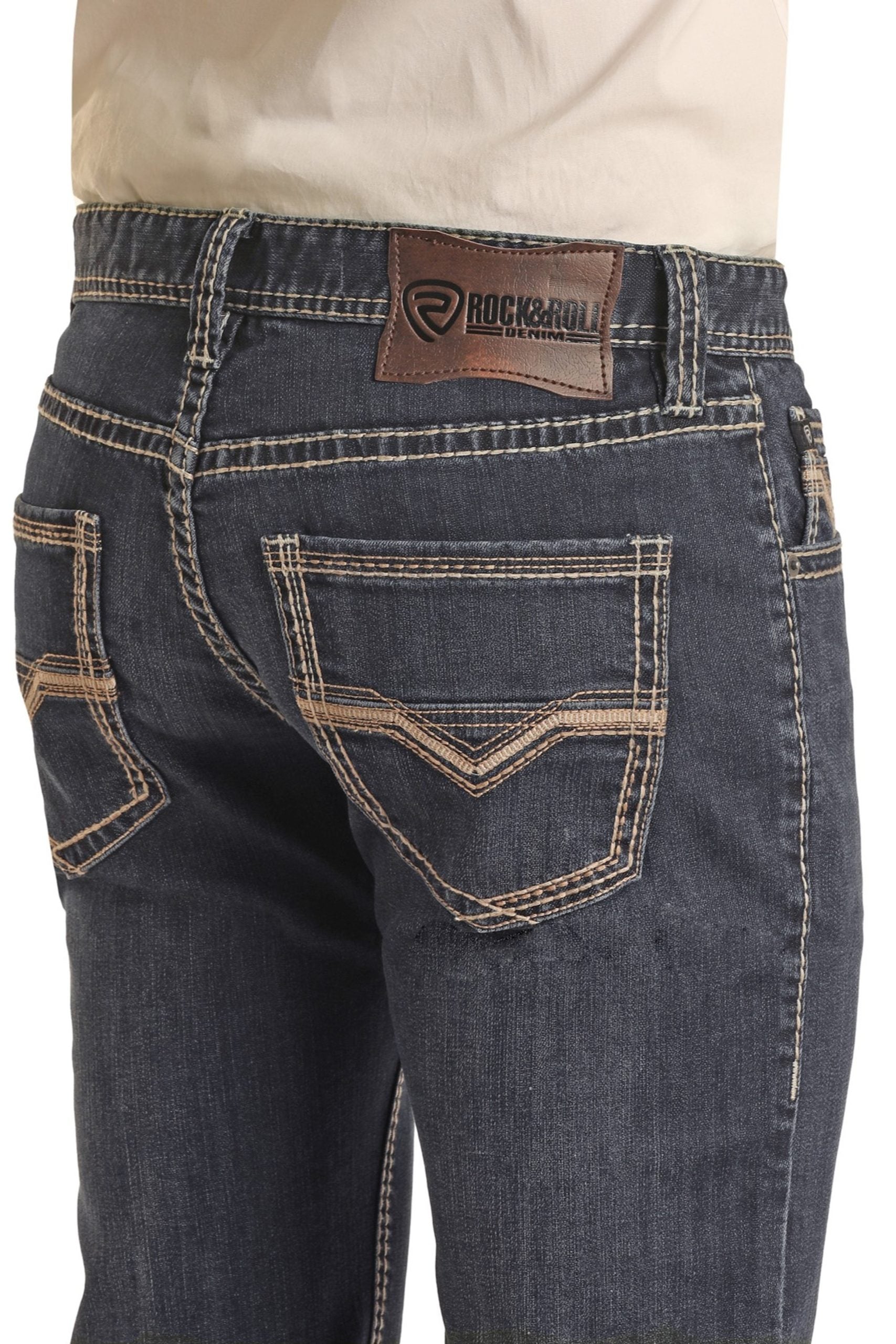 Rock &amp; Roll Men Denim Rifle Skinny Jeans BM2MD02482