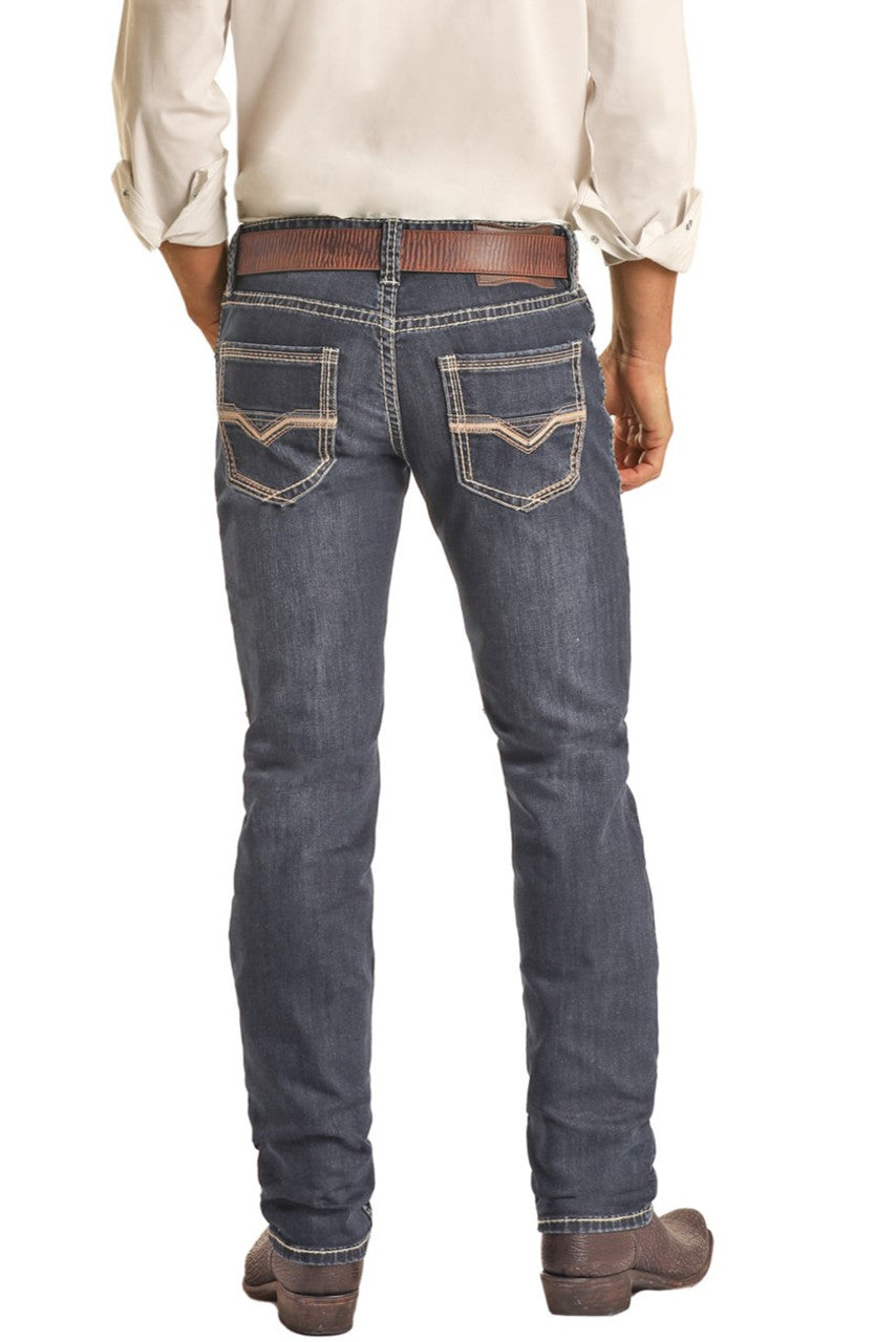 Rock &amp; Roll Men Denim Rifle Skinny Jeans BM2MD02482