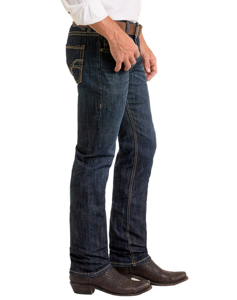 Rock &amp; Roll Men Skinny Fit Signature Pocket Straight Leg Jeans BM2MD06708