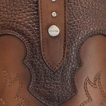 Cuadra Women Brown Embroidery &amp; Studs Boots 4V00RS