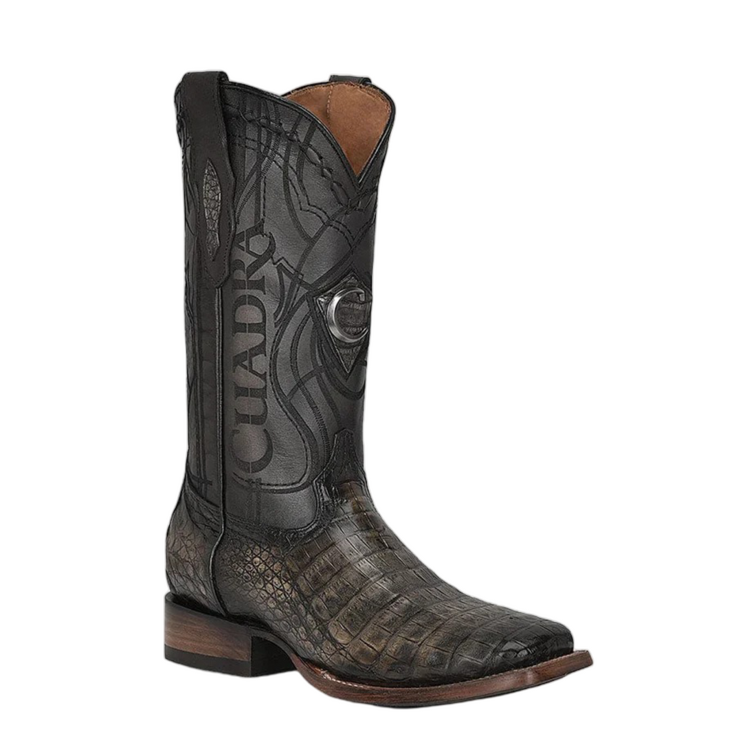 Cuadra Men Caiman Square Toe Boot 3Z2LFY Atlantis Black