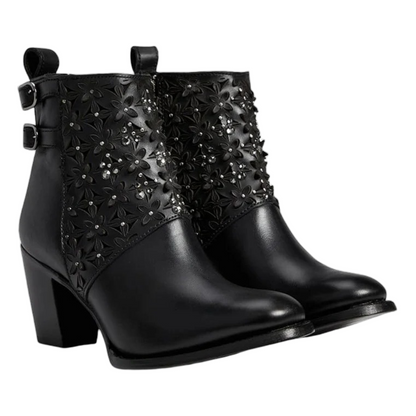 Cuadra WMN Leather Short Boot 3W02RS Nova Black