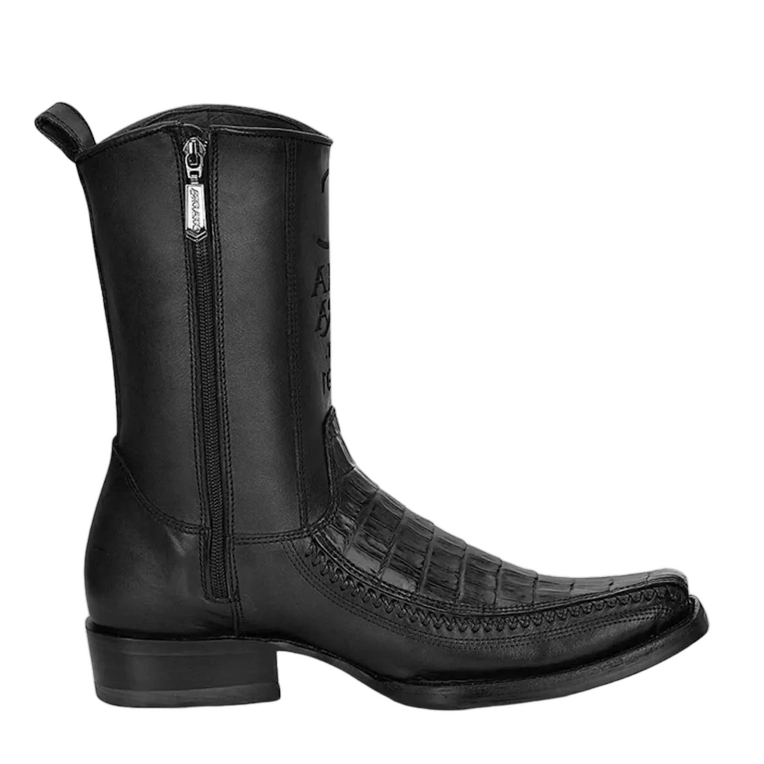 Cuadra Men Caiman Square Toe Boot 1J2KFY Black