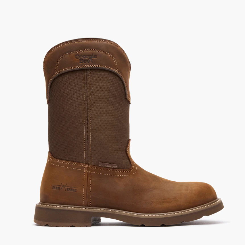 Georgia Boot Men Core 37 Farm &amp; Ranch Round Toe Pull-On Work Boot GB00762