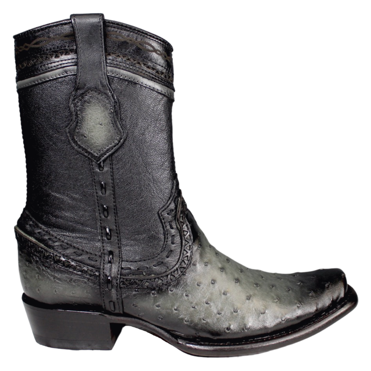 Wild West Ostrich Dubai Botin Faded Gray 279B0338