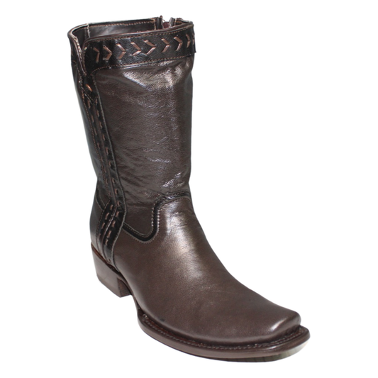 Goldrush MN Leather Zip. Boot FA003 Brown