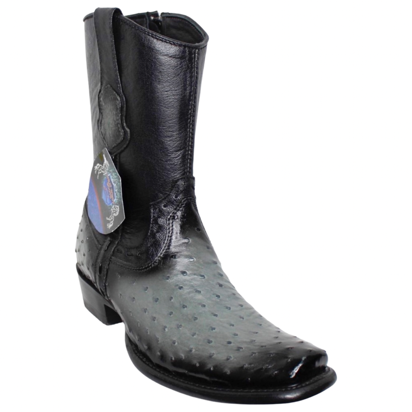 Wild West Ostrich Dubai Botin Faded Gray 279B0338