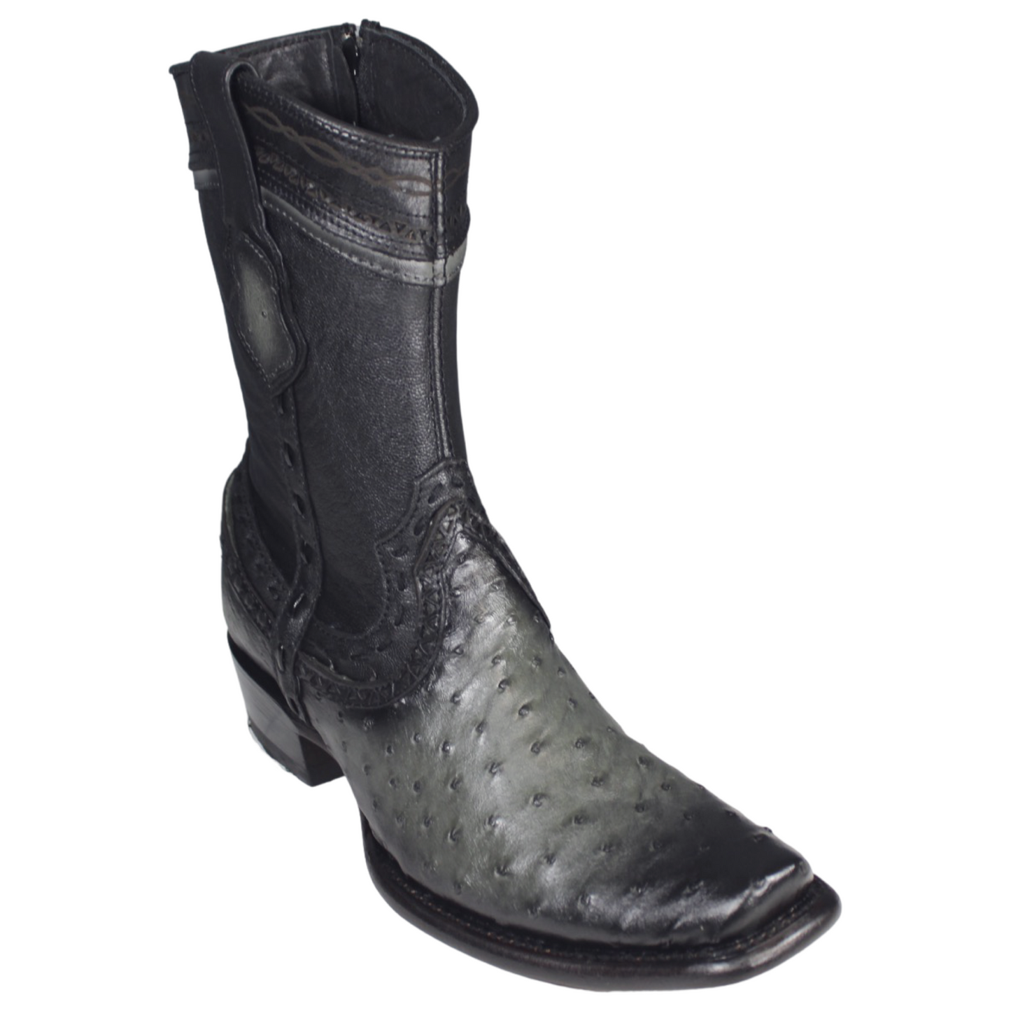 Wild West Ostrich Dubai Botin Faded Gray 279B0338