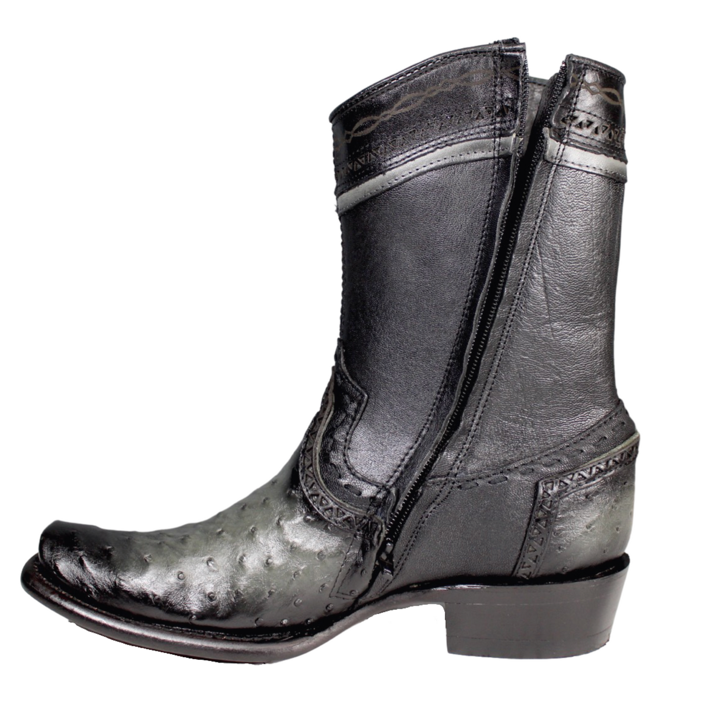 Wild West Ostrich Dubai Botin Faded Gray 279B0338