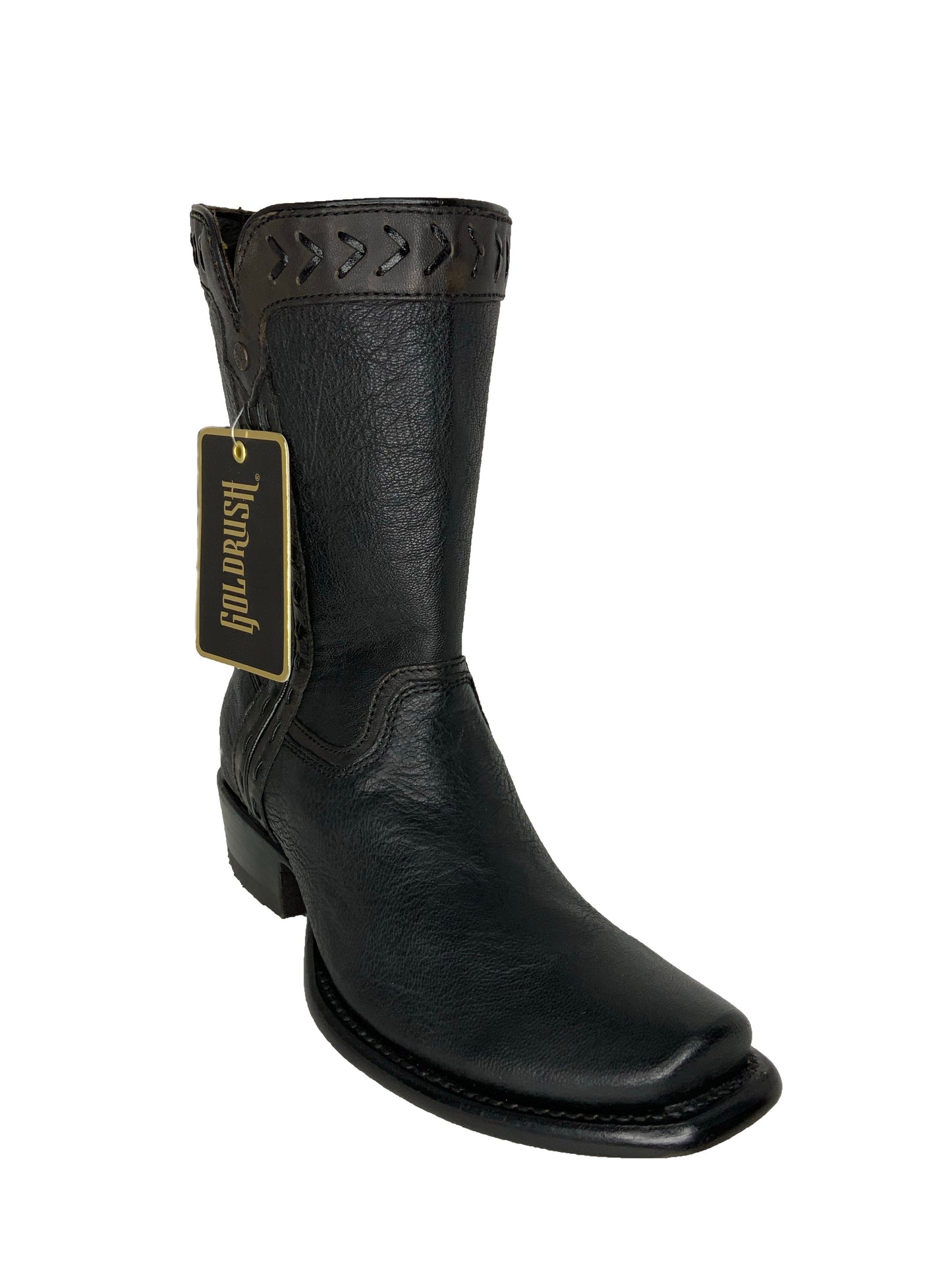 Goldrush MN Leather Zip. Boot FA006 Black