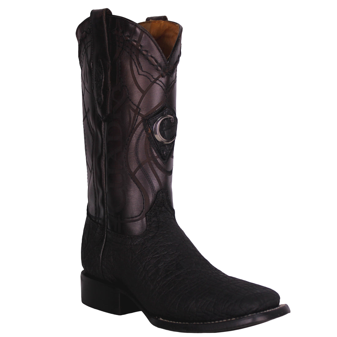 Cuadra MN Elephant Square Toe Boot 3Z1OEL Black