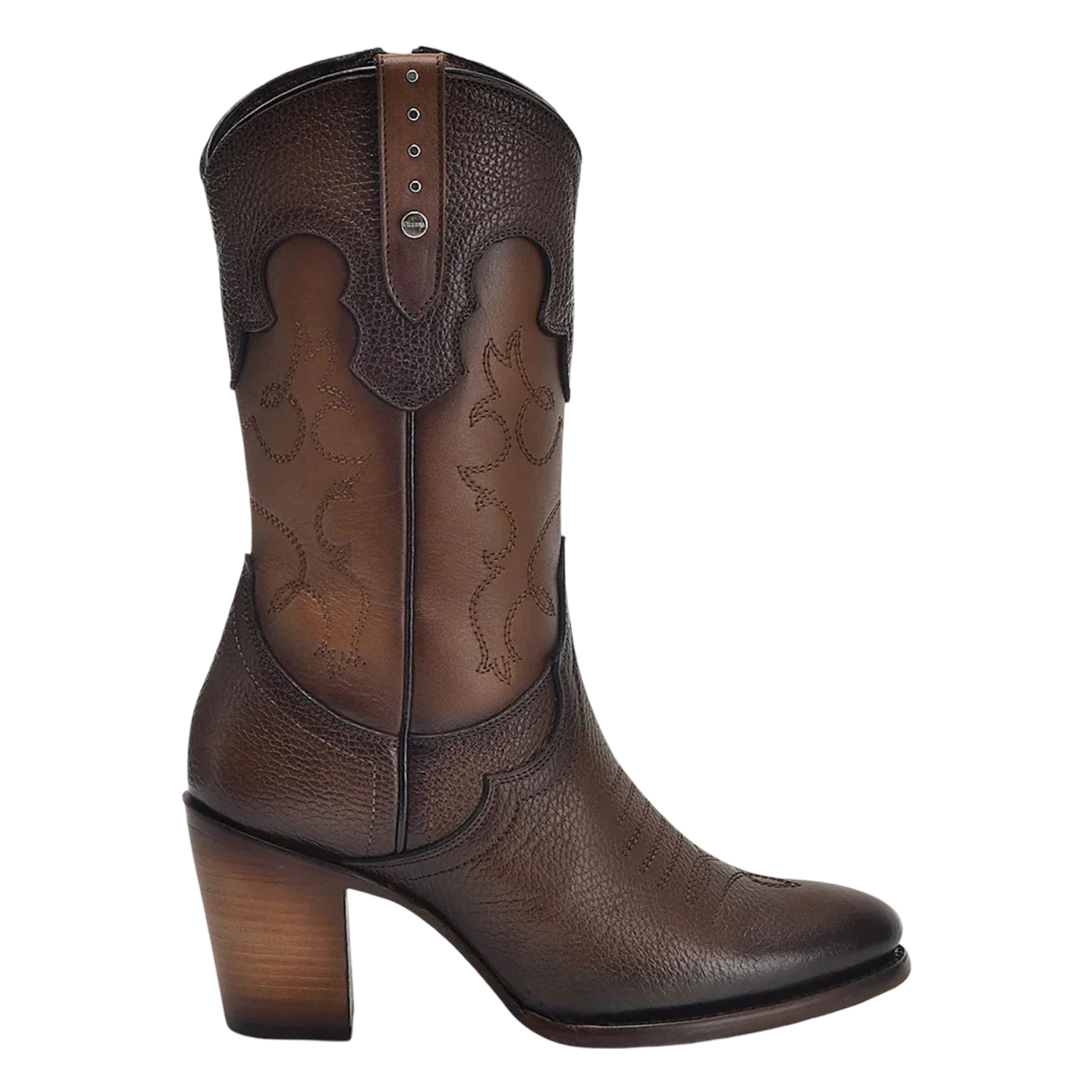 Cuadra Women Brown Embroidery &amp; Studs Boots 4V00RS