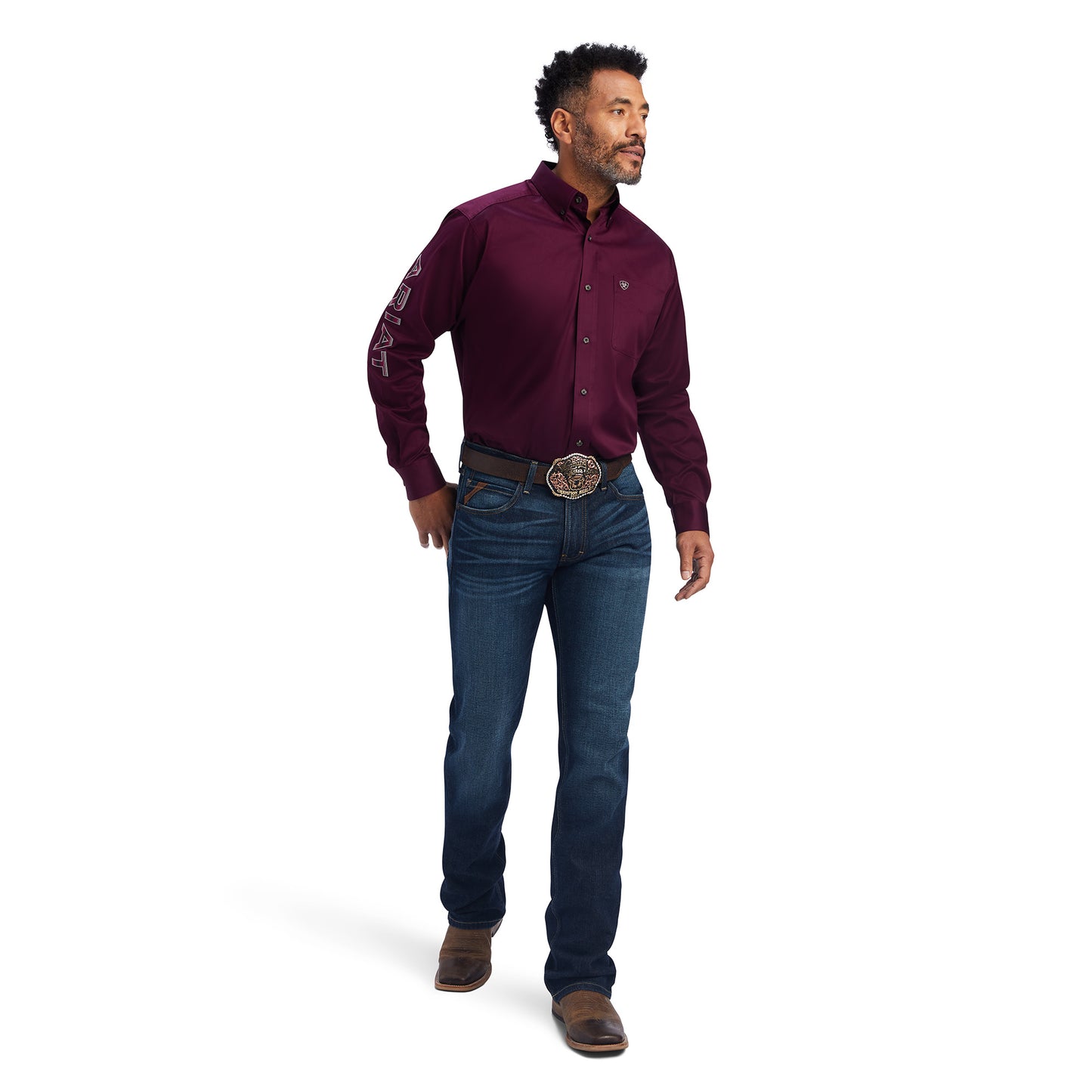 Ariat Men Team Logo Twill Classic Fit Shirt