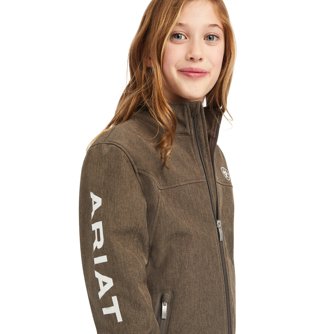 Ariat Kids New Team Softshell Banyan Bark Heather 10041275 Jacket