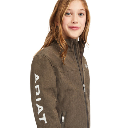 Ariat Kids New Team Softshell Banyan Bark Heather 10041275 Jacket