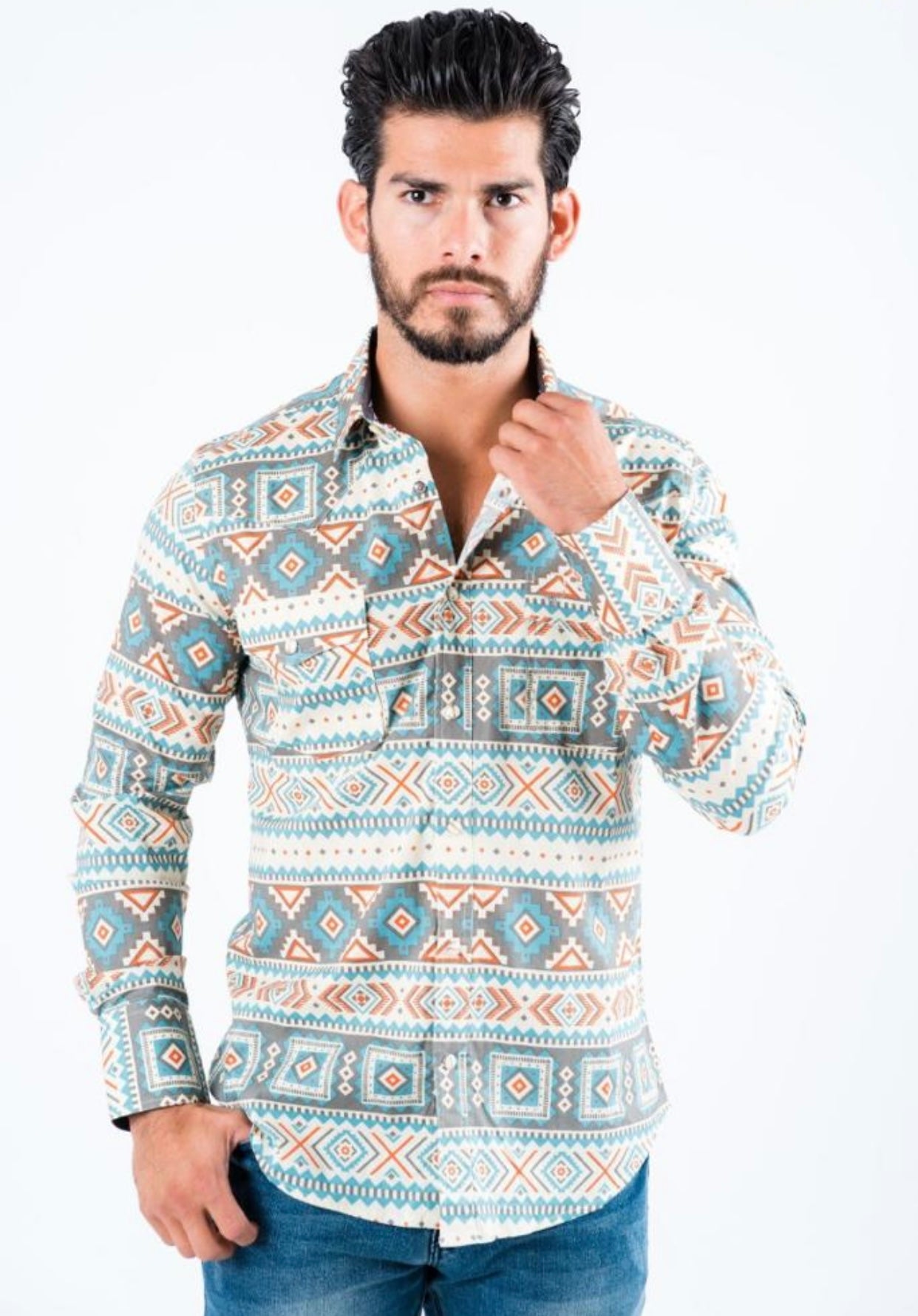Platini Men Aztec Collection Fitted Shirt