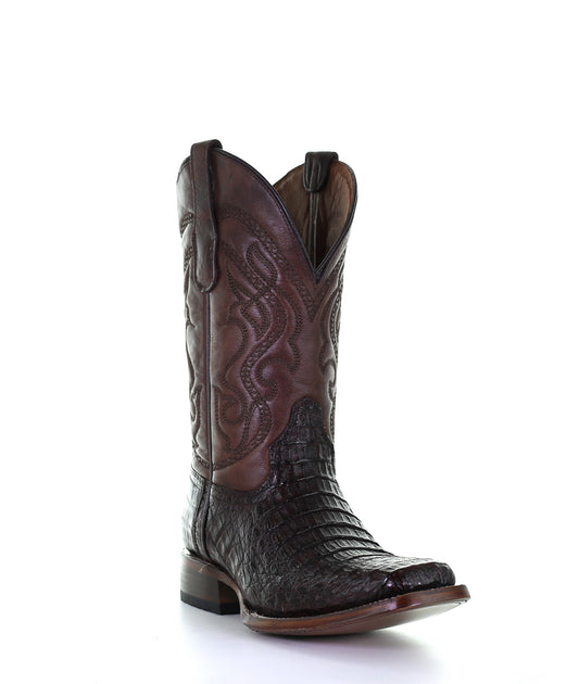 Circle G Men's Caiman Embroidery Square Toe Boot